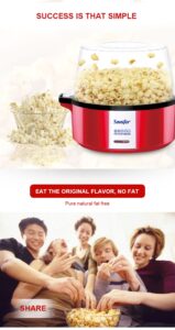 Popkornų aparatas Sonifer SF-4015 – skaidrus dangtis ir non-stick paviršius - Image 5