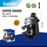 Kavos aparatas Sonifer SF-3534 – 240 ml karafas, 5 bar slėgis